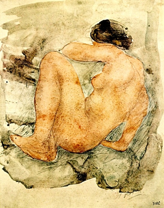 Auguste Rodin. Seated nude 1908