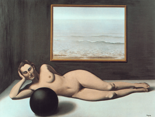 René Magritte. Bather between light and darkness 1935