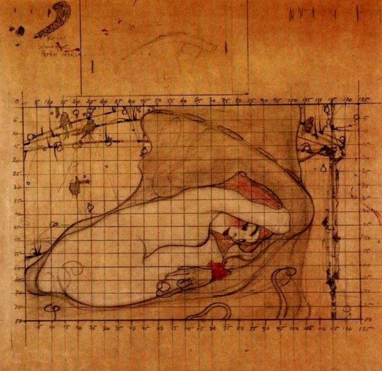 Egon Schiele. Study for Danae 1908