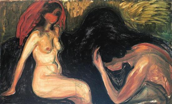 Edvard Munch. Man and woman 1898