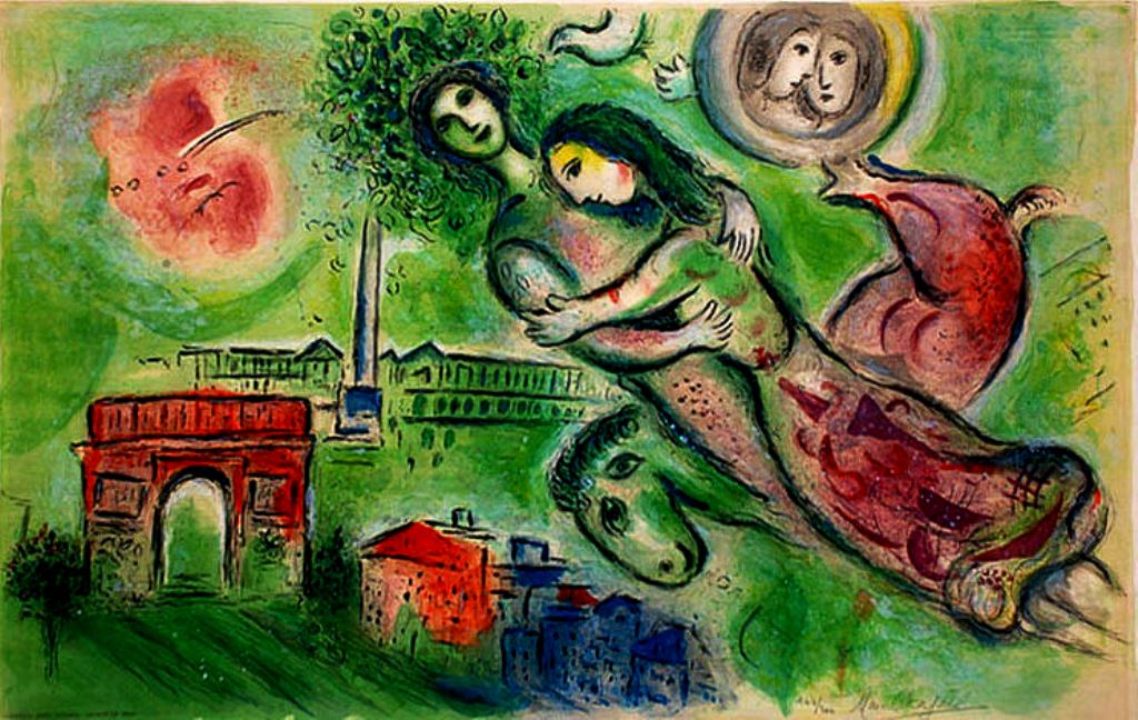  Marc Chagall. Roméo et Juliette 1964. Plafond Opéra de Paris