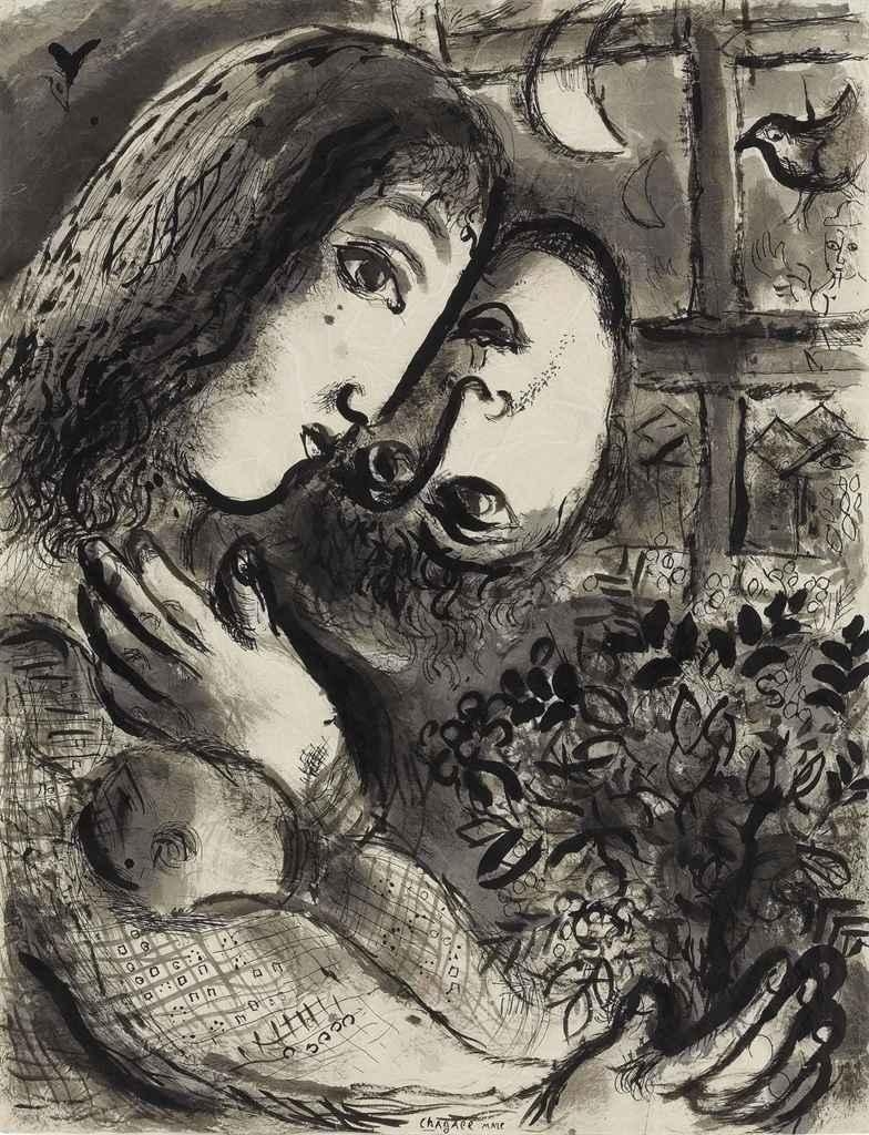 Marc Chagall. Amoureux aux têtes inversées 1964. Viadapplewithshadow on tumblr