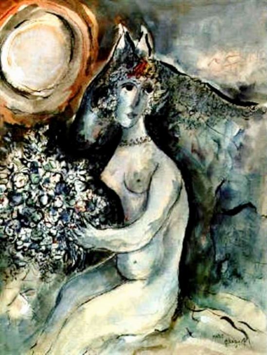 Marc Chagall. L'âne au bouquet 1951