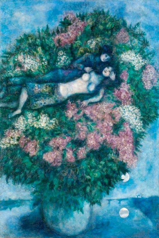 Marc Chagall. Les amoureux aux lilas 1930