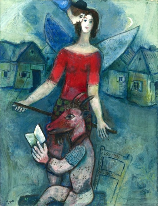 Marc Chagall. The angel and the reader 1930