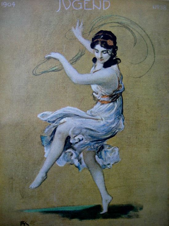 Jugend. Münchner illustrierte Wochenschrift für Kunst und Leben. 1904, Nr. 38. Illustrationen von F. A. v. Kaulbach. Isadora Duncan