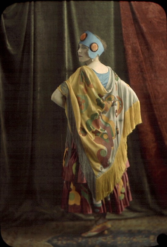 Louis and Auguste Lumière (attributed to). Woman in colorful costume 1912. Autochrome. Via iphotocentral