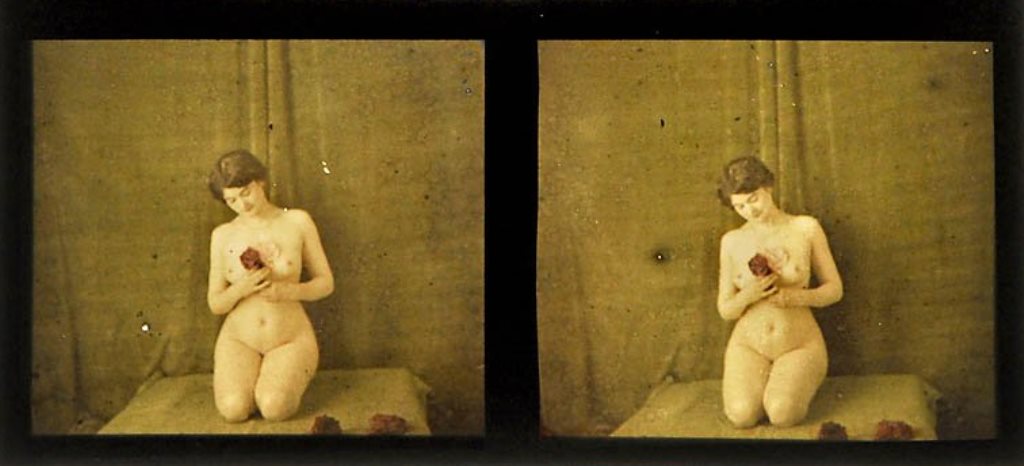 Nude Stereo Autochrome Slides1, c. 1910