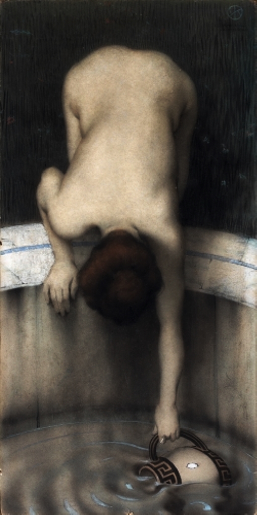 Raphael Kirchner. Femme puisant de l'eau