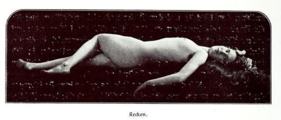 From the book Weibliche Schönheit. Kritische Betrachtungen über die Darstellung des Nackten in Malerei und Photographie. Dr. Bruno Meyer Stuttgart3 Kunitverlag von Klemm &amp; Beckmann, 1904