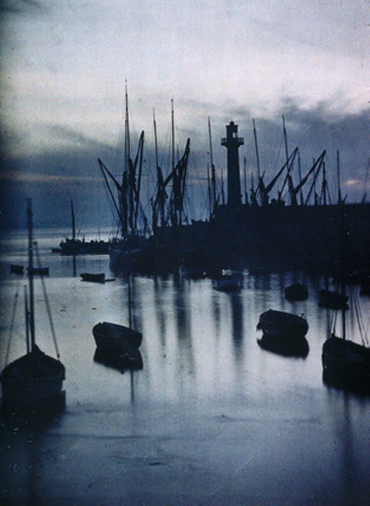 John Cimon Warburg. The harbour. Autochrome. Via ssplprint