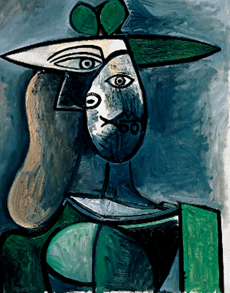 Pablo Picasso. Femme au chapeau vert 1947