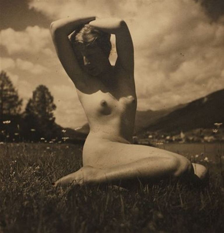 Rudolf Koppitz. Nude in the meadow 1923. Via artnet
