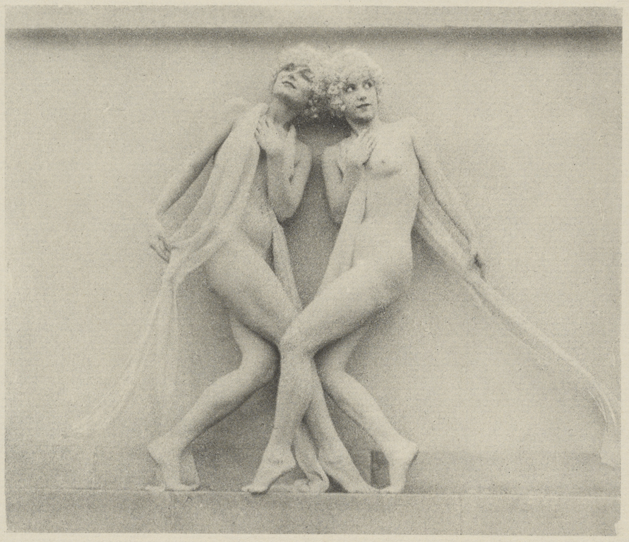 Arthur F. Kales. Two Draped Female Nudes Wearing Curly, Blonde Wigs1920. Via getty