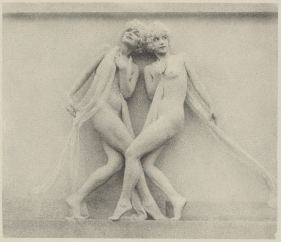 Arthur F. Kales. Two Draped Female Nudes Wearing Curly, Blonde Wigs1920. Via getty