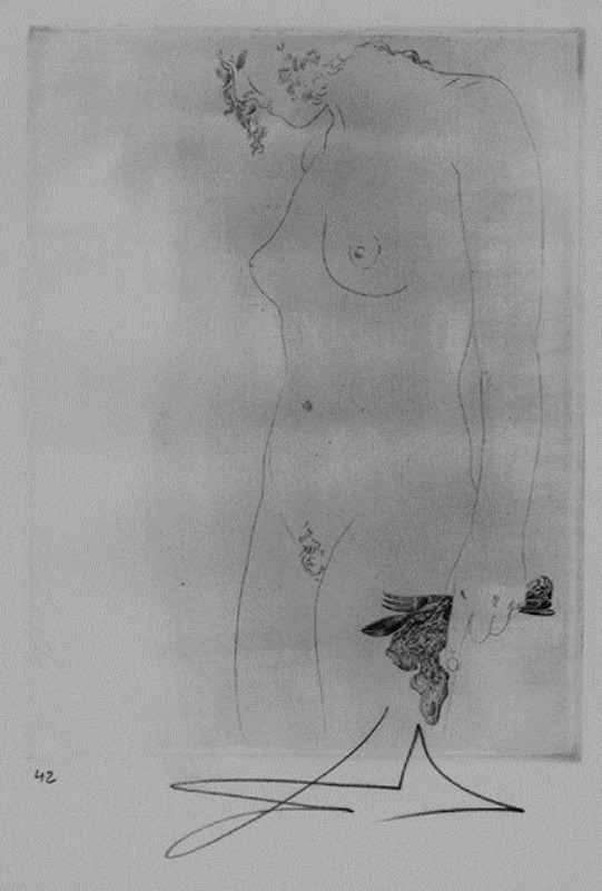 Salvador Dali. Ustensiles de traversée. Les Chants de Maldoror. Etching