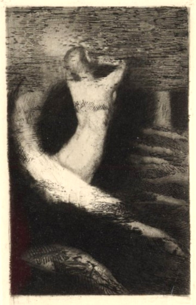 odilon-redon-passage-dune-ame-pasage-of-a-soul-frontispiece-for-la-passante-1891-via-1910again-on-tumblr