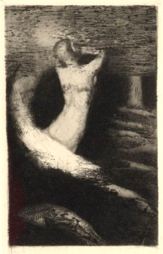 odilon-redon-passage-dune-ame-pasage-of-a-soul-frontispiece-for-la-passante-1891-via-1910again-on-tumblr