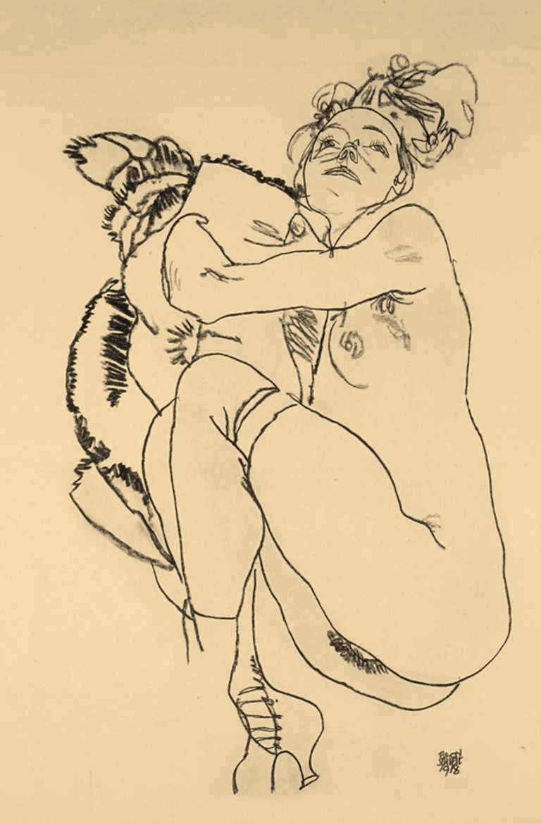 egon-schiele-reclining-nude-from-the-portfolio-handzeichnungen-1918