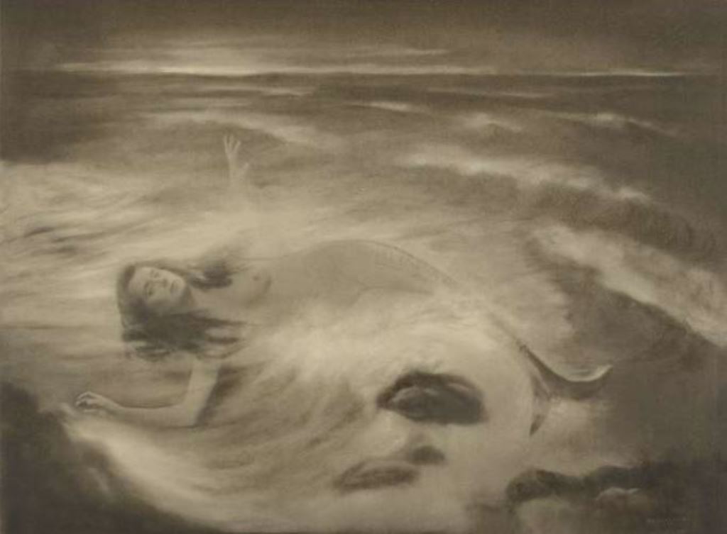 Jacob Merkelbach. Zeemeermin 1920-1940. Carbon print. Via rijkmuseum