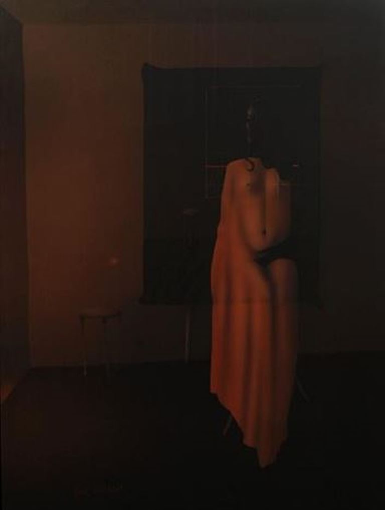 Paul Wunderlich. Seated nude